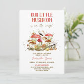 Little Mushroom Baby shower Kaart (Staand voorkant)