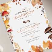 Little Mushroom Boho Autumn Baby shower Kaart