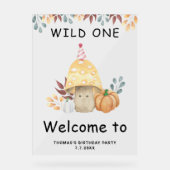 Little Mushroom eerste verjaardagsfeestje Acryl Bord (Voorkant)