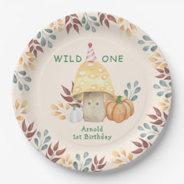 Little Mushroom eerste verjaardagsfeestje Papieren Bordje