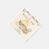 Little Mushroom eerste verjaardagsfeestje Servet (Hoek)