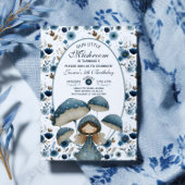 Little Mushroom Fairy Blue Kinderen verjaardagsfee Kaart
