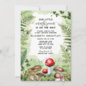 Little Mushroom Forest varens rustiek Baby shower Kaart (Voorkant)