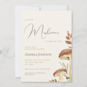 Little Mushroom Forest Woodland Boy Baby shower Kaart (Voorkant)