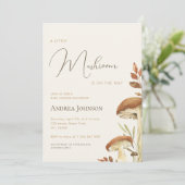 Little Mushroom Forest Woodland Boy Baby shower Kaart (Staand voorkant)