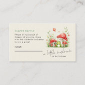 Little Mushroom Frog Diaper Raffle Baby shower Informatiekaartje (Voorkant)