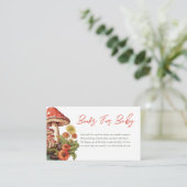 Little Mushroom Herfst Baby shower Boeken voor Bab Informatiekaartje (Staand voorkant)