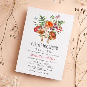 Little Mushroom Herfst Baby shower Kaart