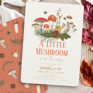 Little Mushroom Herfst Herfst Baby shower Kaart
