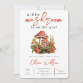 Little Mushroom Herfst Minimalist Retro Baby showe Kaart (Voorkant)