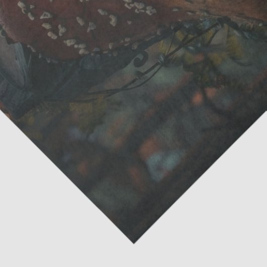 Little Mushroom House Decoupage Tissuepapier (Detail)