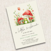 Little Mushroom staat op Way Frog Baby shower Kaart