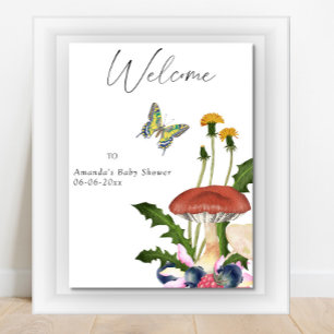 Little Mushroom - welkom baby shower feest Poster