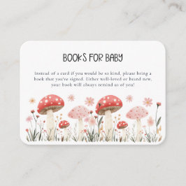 Little Mushroom Wildflower Baby shower Enclosure Informatiekaartje