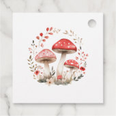 Little Mushroom Wildflowers Baby shower Bedankjes Labels (Achterkant)