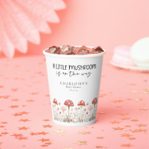 Little Mushroom Wildflowers Baby shower Papieren b Bekers