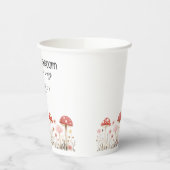 Little Mushroom Wildflowers Baby shower Papieren b Papieren Bekers (Links)