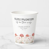 Little Mushroom Wildflowers Baby shower Papieren b Papieren Bekers (Voorkant)