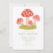 Little Mushroom Woodland Baby shower Kaart (Voorkant)