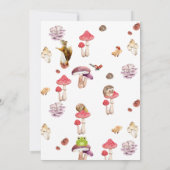 Little Mushroom Woodland Forest baby shower Kaart (Achterkant)