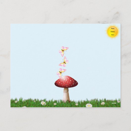 Little Mushrooms Briefkaart (Achterkant)