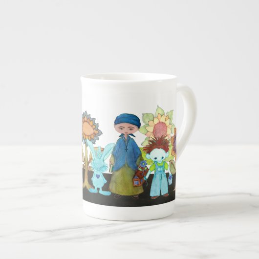 Little Mustard Seed & Friends bone China mok (Voorkant rechts)