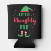 Little Naughty Elf Funny Elf Costume Xmas Gift Blikjeskoeler (Achterkant)