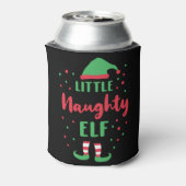 Little Naughty Elf Funny Elf Costume Xmas Gift Blikjeskoeler (Blikje Achterkant)