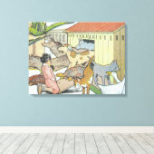 Little Nemo en some Animal Friends Canvas Afdruk (Insitu (Houten vloer))