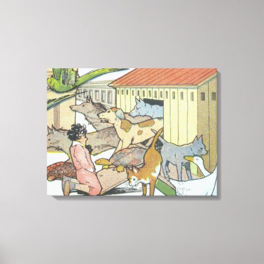 Little Nemo en some Animal Friends Canvas Afdruk (Voorkant)