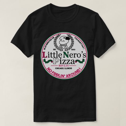 LIttle Nero Pizza Sticker T-shirt (Design voorkant)