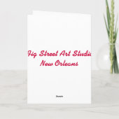 Little New Orleans Snowman Feestdagen Kaart (Achterkant)