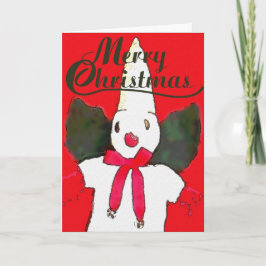 Little New Orleans Snowman Feestdagen Kaart