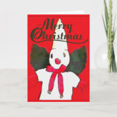 Little New Orleans Snowman Holiday Card Feestdagen Kaart (Voorkant)