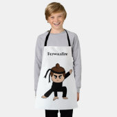 Little Ninja Dude Boy Schattige Kinder gepersonali Schort (Gedragen)