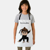 Little Ninja Dude Boy Schattige Kinder gepersonali Schort (Insitu)