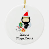 Little Ninja-kerstversiering Keramisch Ornament (Voorkant)