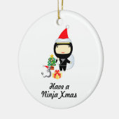 Little Ninja-kerstversiering Keramisch Ornament (Links)