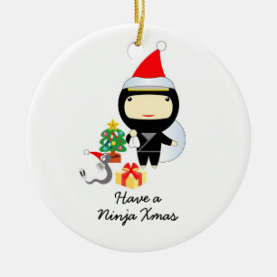 Little Ninja-kerstversiering Keramisch Ornament