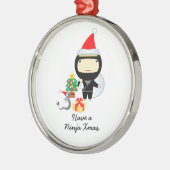 Little Ninja-kerstversiering Metalen Ornament (Links)