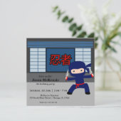 Little ninja-verjaardagsthema kaart (Staand voorkant)