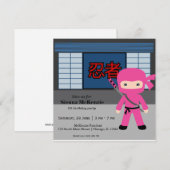 Little ninja-verjaardagsthema kaart (Voorkant / Achterkant)