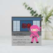 Little ninja-verjaardagsthema kaart (Staand voorkant)