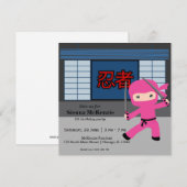 Little ninja-verjaardagsthema kaart (Voorkant / Achterkant)