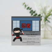 Little ninja-verjaardagsthema kaart (Staand voorkant)