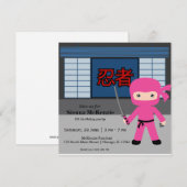 Little ninja-verjaardagsthema kaart (Voorkant / Achterkant)