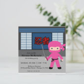 Little ninja-verjaardagsthema kaart (Staand voorkant)
