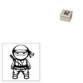 Little Ninja Warrior 1x1 Rubberstempel (Gestempeld)