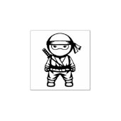 Little Ninja Warrior 1x1 Rubberstempel (Afrduk)