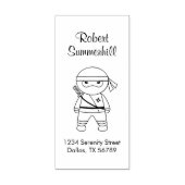 Little Ninja Warrior Address Rubberstempel (Afrduk)